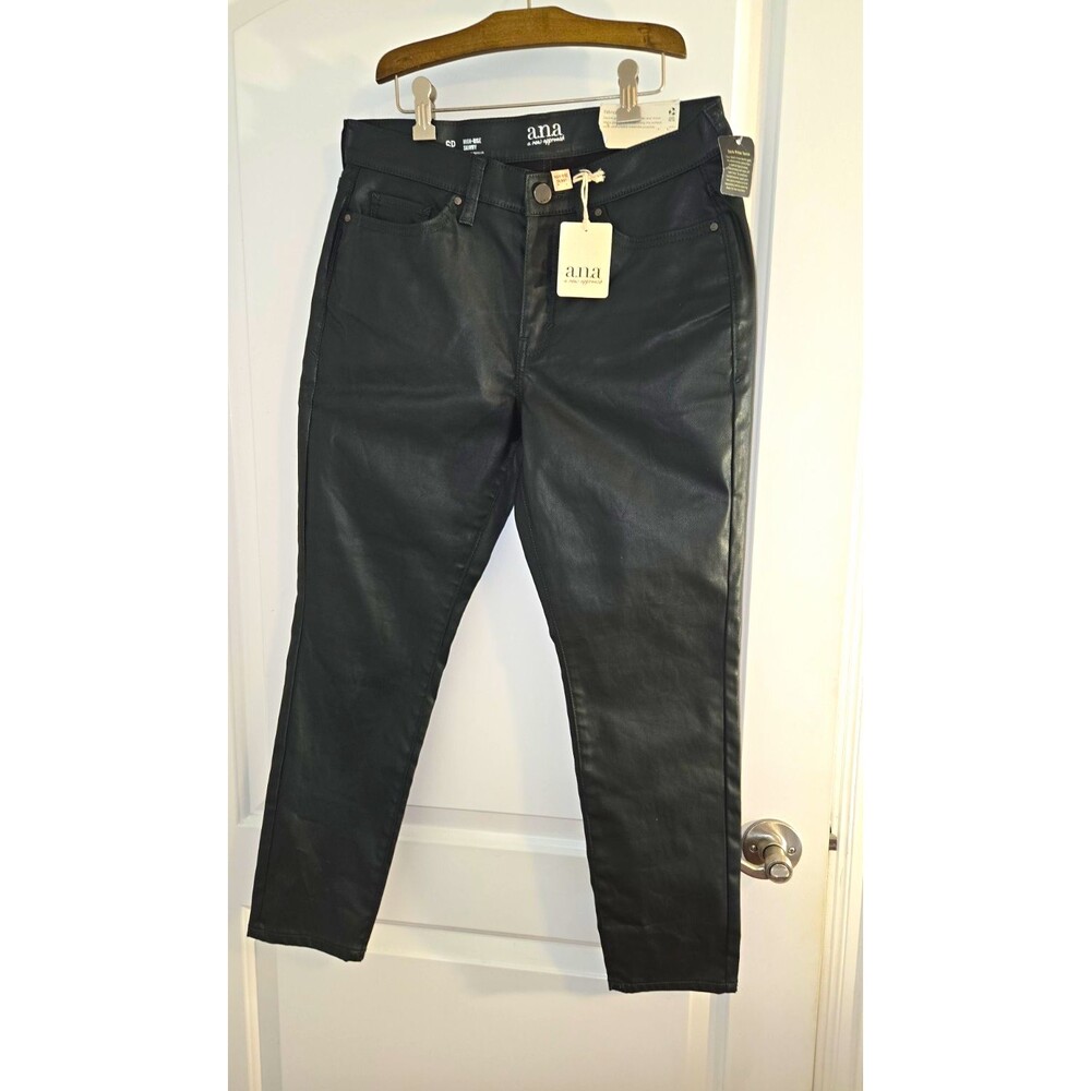 a.n.a a new approach Women’s Petite 6P Black Dark Wash High Rise Skinny Jeans